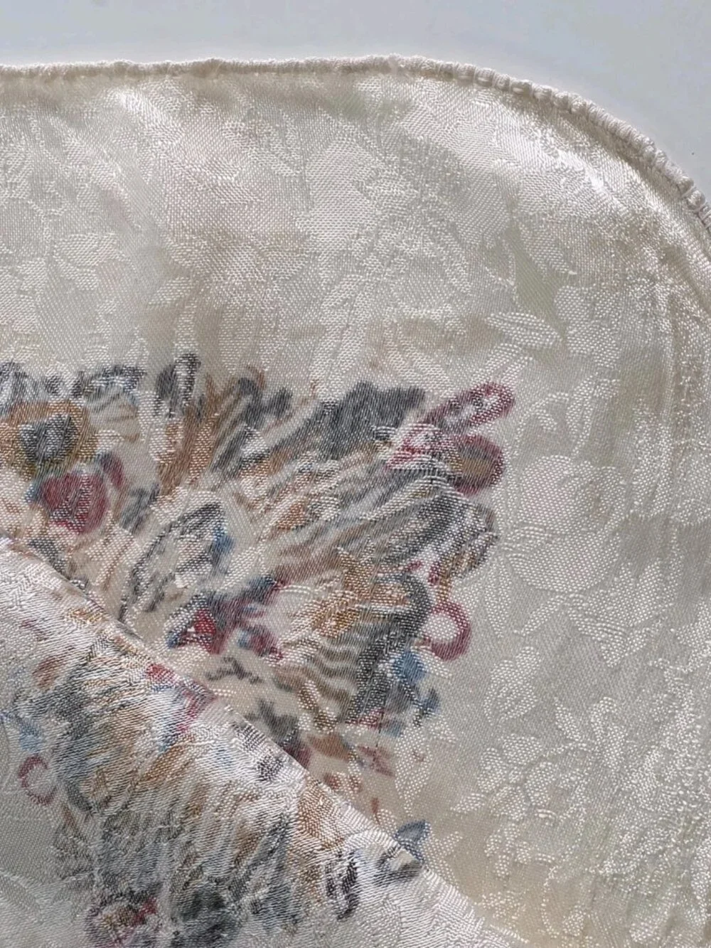 Vtg Daniel Hechter Paris Large Scarf 38 x 38 Floral Paisley Jacquard Weave Chic